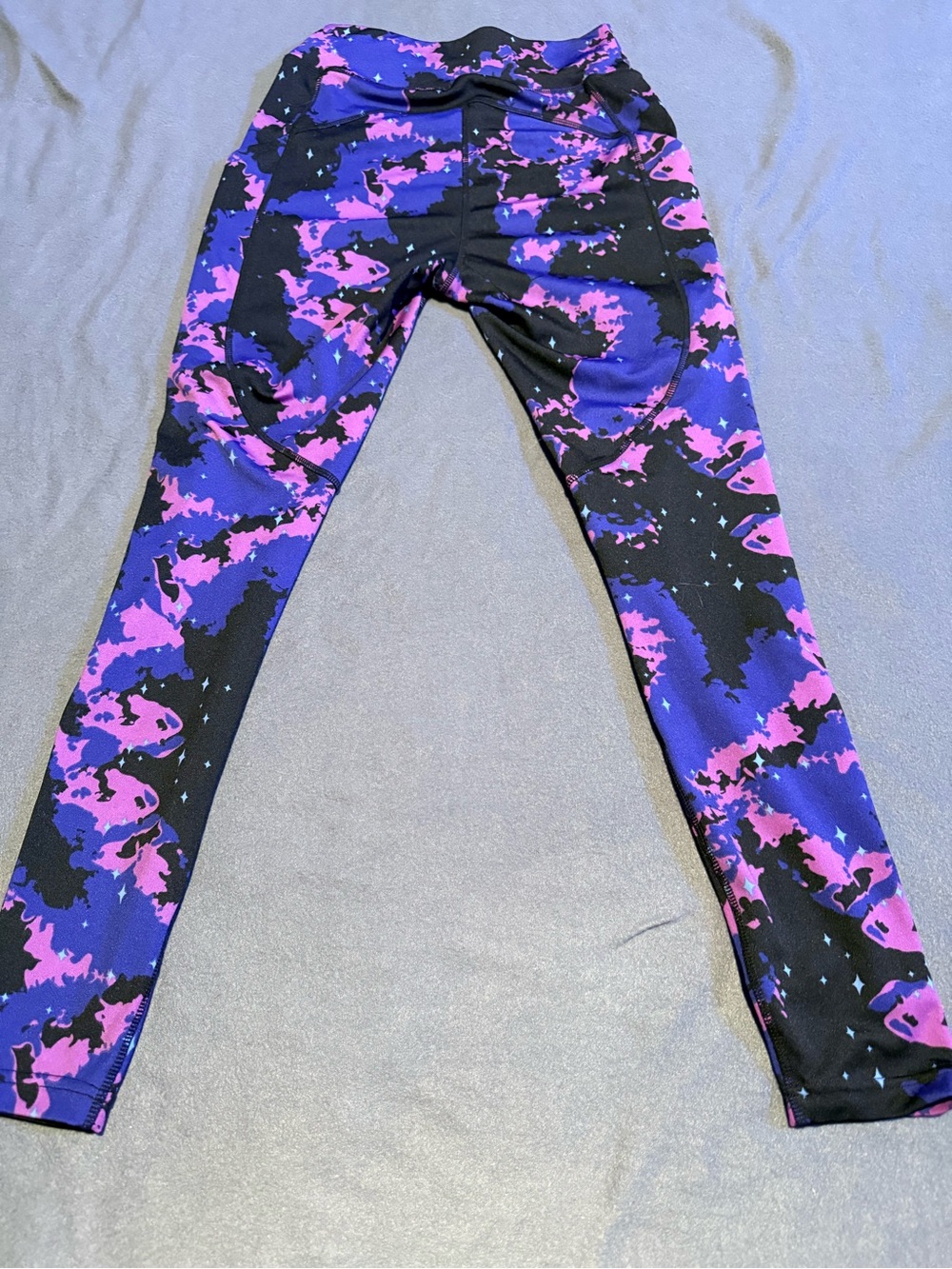 Pop Fit Purple and Pink Galaxy Print Leggings